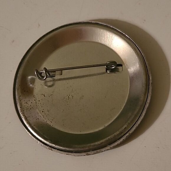 POW MIA Black and White Button - Picture 2 of 2